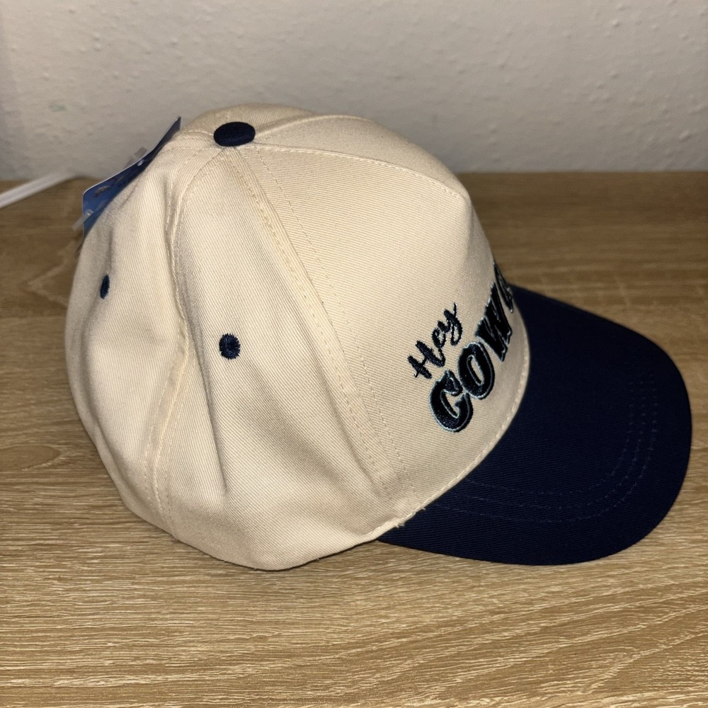 Disney Pixar Toy Story "Hey Cowgirl" Adult Baseball Cap Hat Beige/Navy One Size - Picture 3 of 10